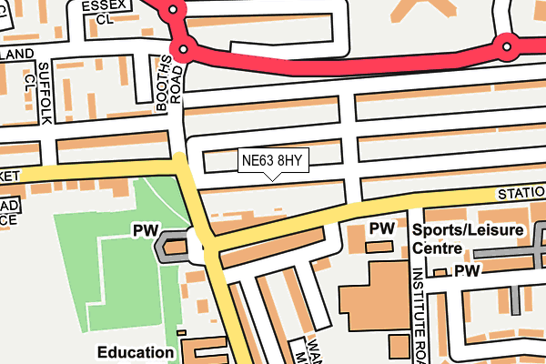 NE63 8HY map - OS OpenMap – Local (Ordnance Survey) NE63 8HY map - OS OpenMap – Local (Ordnance Survey)