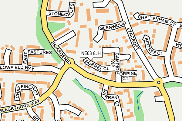 NE63 8JH map - OS OpenMap – Local (Ordnance Survey) NE63 8JH map - OS OpenMap – Local (Ordnance Survey)