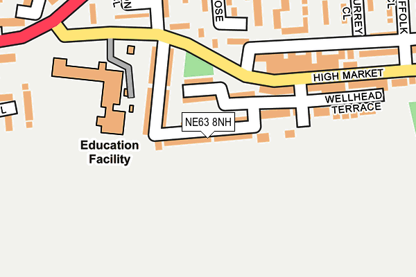 NE63 8NH map - OS OpenMap – Local (Ordnance Survey) NE63 8NH map - OS OpenMap – Local (Ordnance Survey)