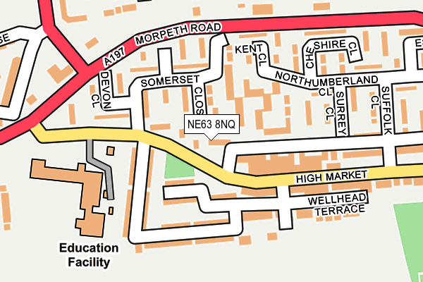 NE63 8NQ map - OS OpenMap – Local (Ordnance Survey) NE63 8NQ map - OS OpenMap – Local (Ordnance Survey)
