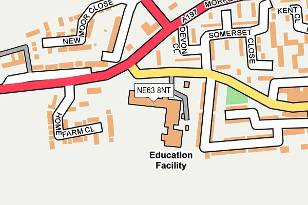 NE63 8NT map - OS OpenMap – Local (Ordnance Survey) NE63 8NT map - OS OpenMap – Local (Ordnance Survey)