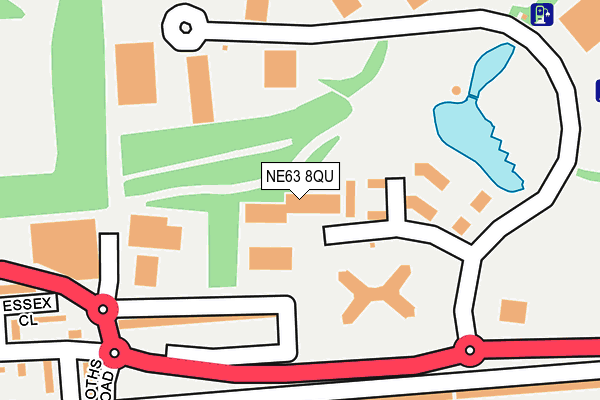 NE63 8QU map - OS OpenMap – Local (Ordnance Survey) NE63 8QU map - OS OpenMap – Local (Ordnance Survey)