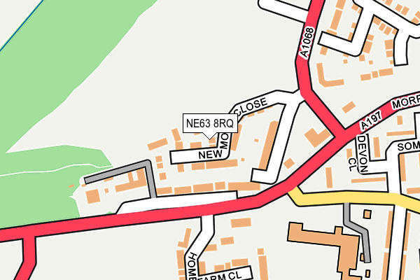 NE63 8RQ map - OS OpenMap – Local (Ordnance Survey) NE63 8RQ map - OS OpenMap – Local (Ordnance Survey)