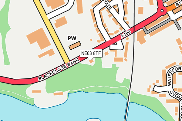 NE63 8TF map - OS OpenMap – Local (Ordnance Survey) NE63 8TF map - OS OpenMap – Local (Ordnance Survey)