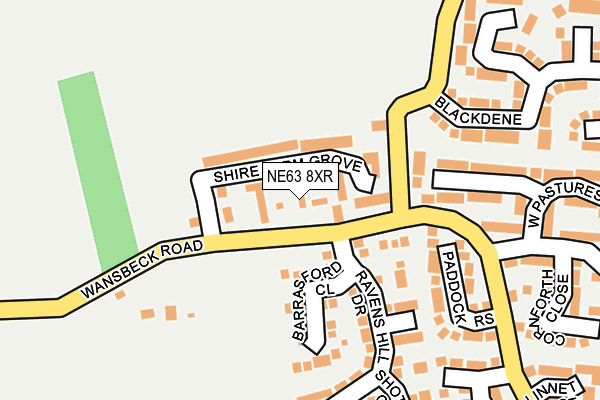 NE63 8XR map - OS OpenMap – Local (Ordnance Survey) NE63 8XR map - OS OpenMap – Local (Ordnance Survey)