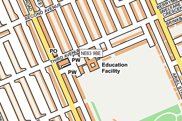 NE63 9BE map - OS OpenMap – Local (Ordnance Survey) NE63 9BE map - OS OpenMap – Local (Ordnance Survey)