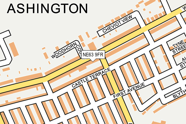 NE63 9FR map - OS OpenMap – Local (Ordnance Survey) NE63 9FR map - OS OpenMap – Local (Ordnance Survey)