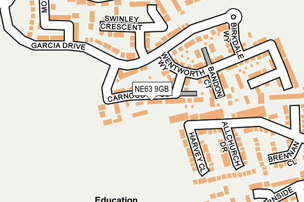 NE63 9GB map - OS OpenMap – Local (Ordnance Survey) NE63 9GB map - OS OpenMap – Local (Ordnance Survey)