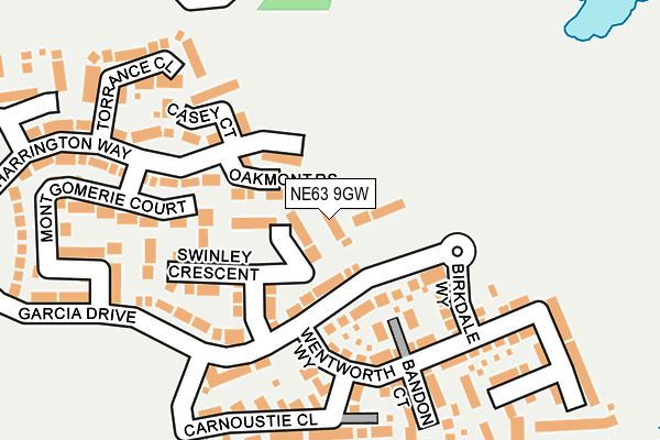 NE63 9GW map - OS OpenMap – Local (Ordnance Survey) NE63 9GW map - OS OpenMap – Local (Ordnance Survey)