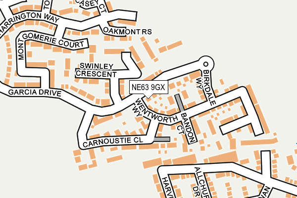 NE63 9GX map - OS OpenMap – Local (Ordnance Survey) NE63 9GX map - OS OpenMap – Local (Ordnance Survey)