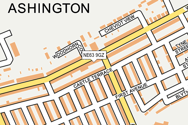 NE63 9GZ map - OS OpenMap – Local (Ordnance Survey) NE63 9GZ map - OS OpenMap – Local (Ordnance Survey)