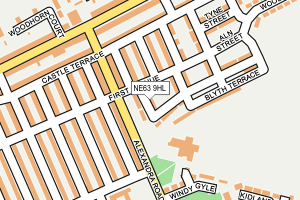 NE63 9HL map - OS OpenMap – Local (Ordnance Survey) NE63 9HL map - OS OpenMap – Local (Ordnance Survey)