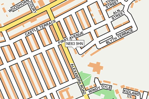 NE63 9HN map - OS OpenMap – Local (Ordnance Survey) NE63 9HN map - OS OpenMap – Local (Ordnance Survey)