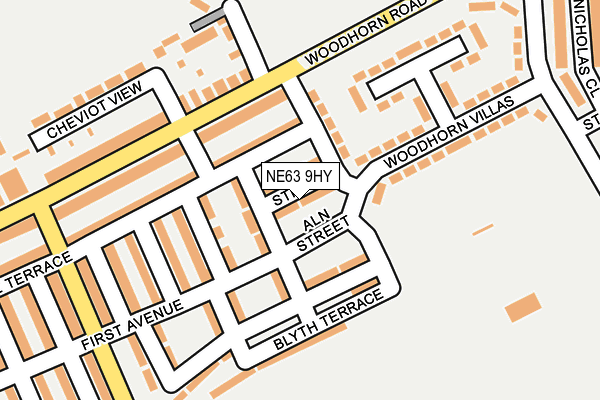 NE63 9HY map - OS OpenMap – Local (Ordnance Survey) NE63 9HY map - OS OpenMap – Local (Ordnance Survey)