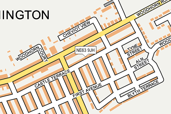 NE63 9JH map - OS OpenMap – Local (Ordnance Survey) NE63 9JH map - OS OpenMap – Local (Ordnance Survey)