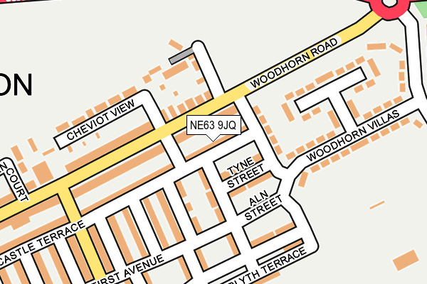 NE63 9JQ map - OS OpenMap – Local (Ordnance Survey) NE63 9JQ map - OS OpenMap – Local (Ordnance Survey)