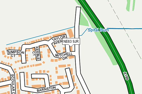 NE63 9JR map - OS OpenMap – Local (Ordnance Survey) NE63 9JR map - OS OpenMap – Local (Ordnance Survey)