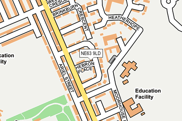 NE63 9LD map - OS OpenMap – Local (Ordnance Survey) NE63 9LD map - OS OpenMap – Local (Ordnance Survey)