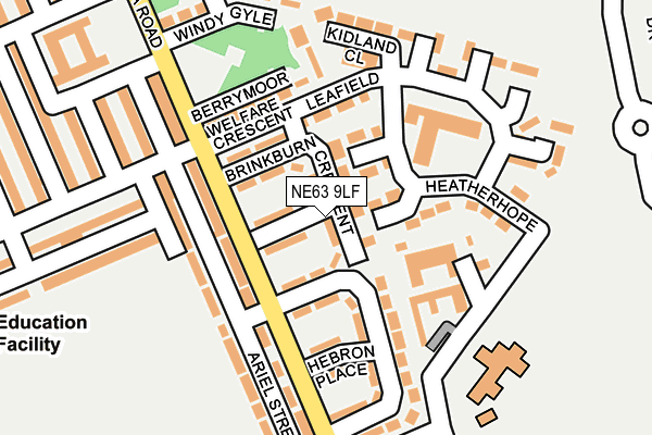 NE63 9LF map - OS OpenMap – Local (Ordnance Survey) NE63 9LF map - OS OpenMap – Local (Ordnance Survey)