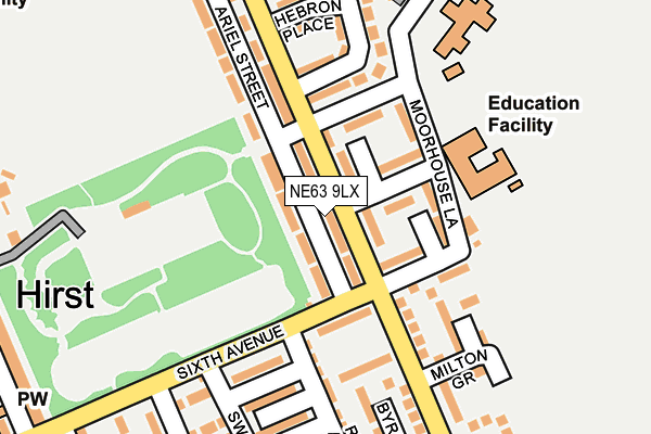 NE63 9LX map - OS OpenMap – Local (Ordnance Survey) NE63 9LX map - OS OpenMap – Local (Ordnance Survey)
