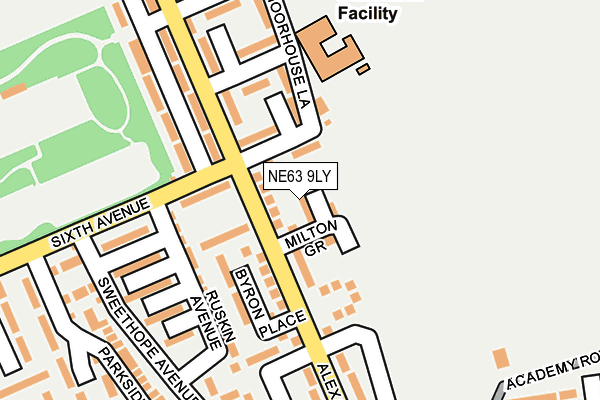 NE63 9LY map - OS OpenMap – Local (Ordnance Survey) NE63 9LY map - OS OpenMap – Local (Ordnance Survey)