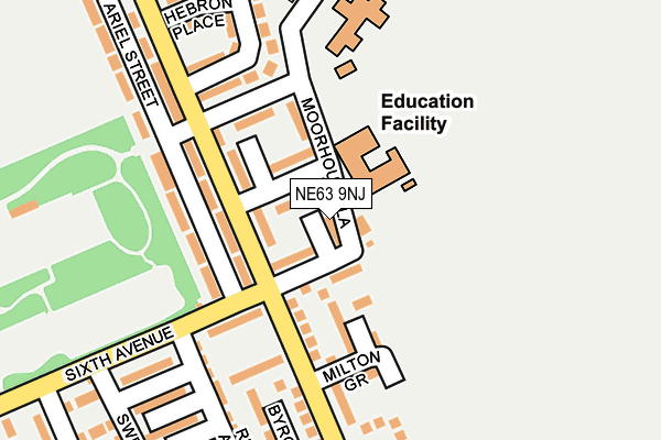 NE63 9NJ map - OS OpenMap – Local (Ordnance Survey) NE63 9NJ map - OS OpenMap – Local (Ordnance Survey)