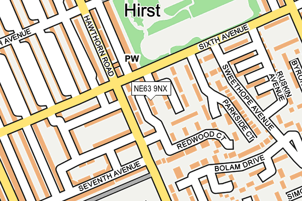 NE63 9NX map - OS OpenMap – Local (Ordnance Survey) NE63 9NX map - OS OpenMap – Local (Ordnance Survey)