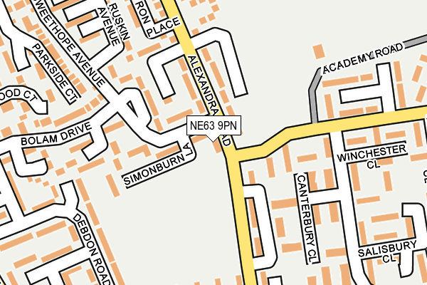 NE63 9PN map - OS OpenMap – Local (Ordnance Survey) NE63 9PN map - OS OpenMap – Local (Ordnance Survey)