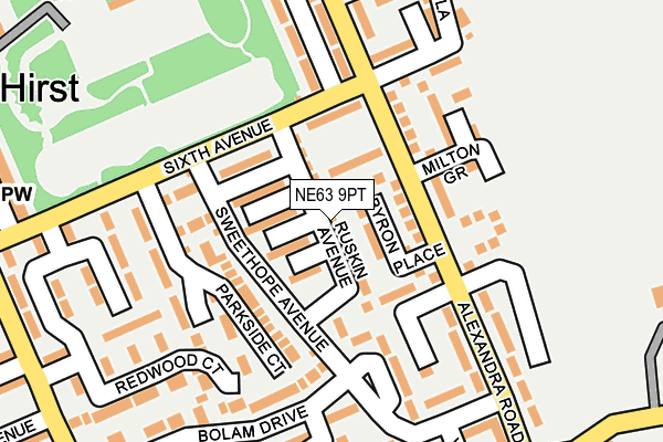 NE63 9PT map - OS OpenMap – Local (Ordnance Survey) NE63 9PT map - OS OpenMap – Local (Ordnance Survey)