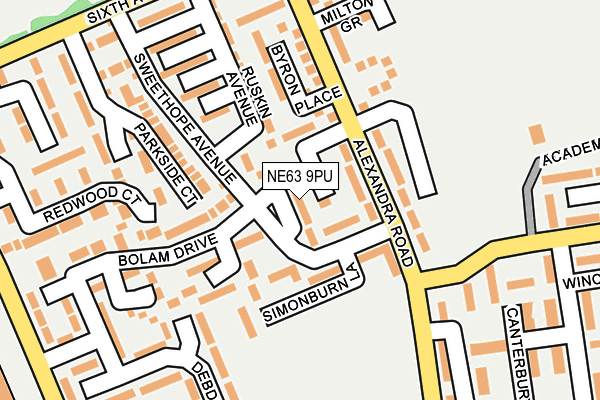NE63 9PU map - OS OpenMap – Local (Ordnance Survey) NE63 9PU map - OS OpenMap – Local (Ordnance Survey)