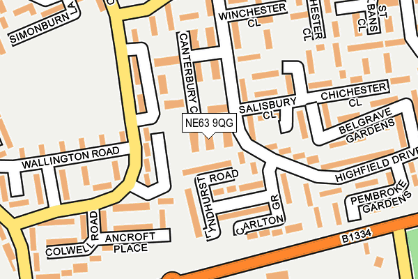 NE63 9QG map - OS OpenMap – Local (Ordnance Survey) NE63 9QG map - OS OpenMap – Local (Ordnance Survey)