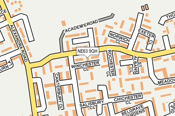 NE63 9QH map - OS OpenMap – Local (Ordnance Survey) NE63 9QH map - OS OpenMap – Local (Ordnance Survey)