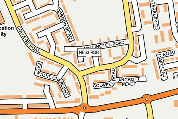 NE63 9QR map - OS OpenMap – Local (Ordnance Survey) NE63 9QR map - OS OpenMap – Local (Ordnance Survey)