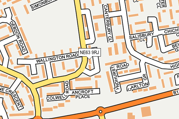 NE63 9RJ map - OS OpenMap – Local (Ordnance Survey) NE63 9RJ map - OS OpenMap – Local (Ordnance Survey)