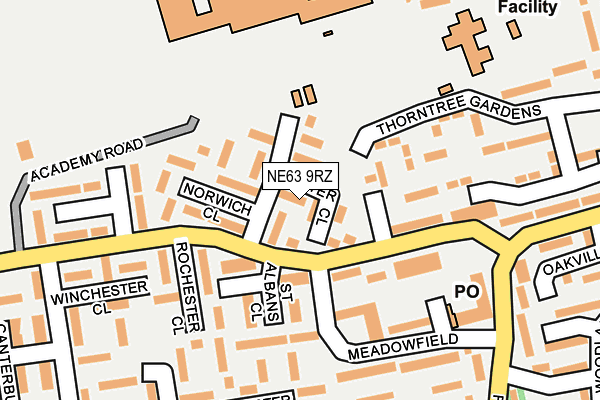 NE63 9RZ map - OS OpenMap – Local (Ordnance Survey) NE63 9RZ map - OS OpenMap – Local (Ordnance Survey)