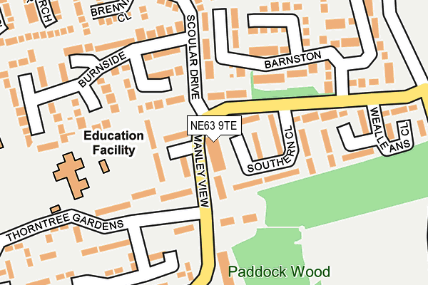 NE63 9TE map - OS OpenMap – Local (Ordnance Survey) NE63 9TE map - OS OpenMap – Local (Ordnance Survey)