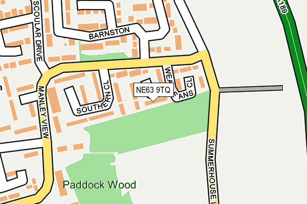 NE63 9TQ map - OS OpenMap – Local (Ordnance Survey) NE63 9TQ map - OS OpenMap – Local (Ordnance Survey)