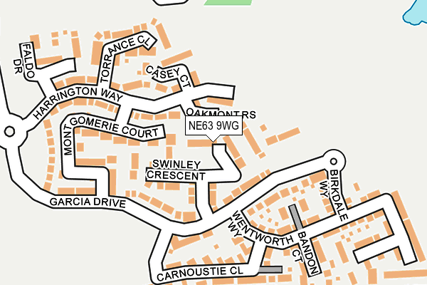 NE63 9WG map - OS OpenMap – Local (Ordnance Survey) NE63 9WG map - OS OpenMap – Local (Ordnance Survey)