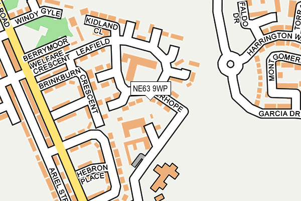 NE63 9WP map - OS OpenMap – Local (Ordnance Survey) NE63 9WP map - OS OpenMap – Local (Ordnance Survey)