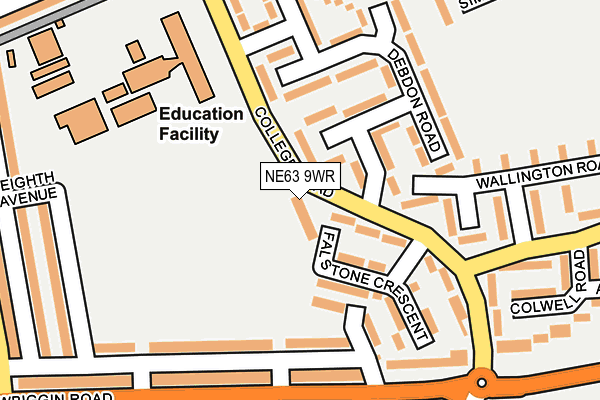 NE63 9WR map - OS OpenMap – Local (Ordnance Survey) NE63 9WR map - OS OpenMap – Local (Ordnance Survey)