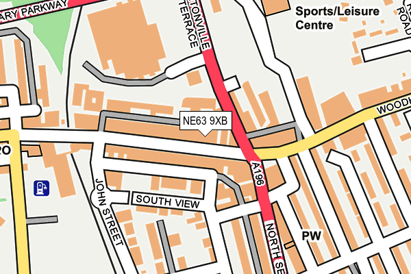 NE63 9XB map - OS OpenMap – Local (Ordnance Survey) NE63 9XB map - OS OpenMap – Local (Ordnance Survey)