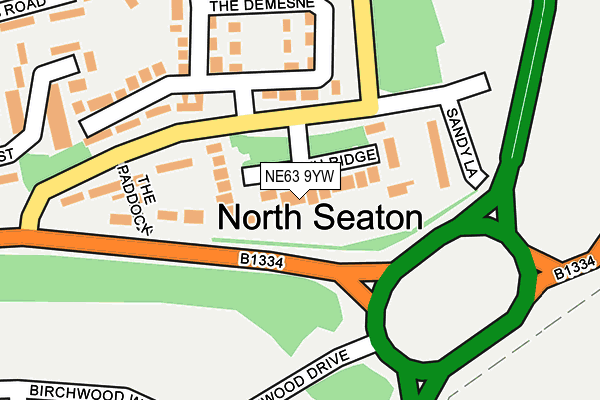 NE63 9YW map - OS OpenMap – Local (Ordnance Survey) NE63 9YW map - OS OpenMap – Local (Ordnance Survey)