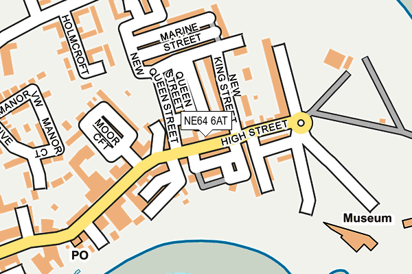 NE64 6AT map - OS OpenMap – Local (Ordnance Survey)