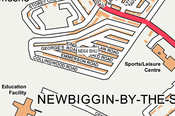 NE64 6HU map - OS OpenMap – Local (Ordnance Survey)