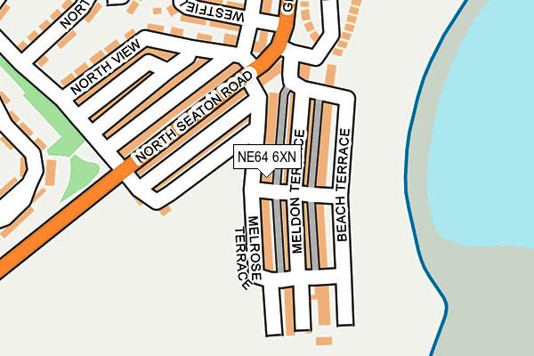 NE64 6XN map - OS OpenMap – Local (Ordnance Survey)