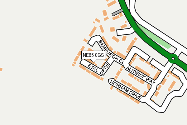 NE65 0GS map - OS OpenMap – Local (Ordnance Survey)