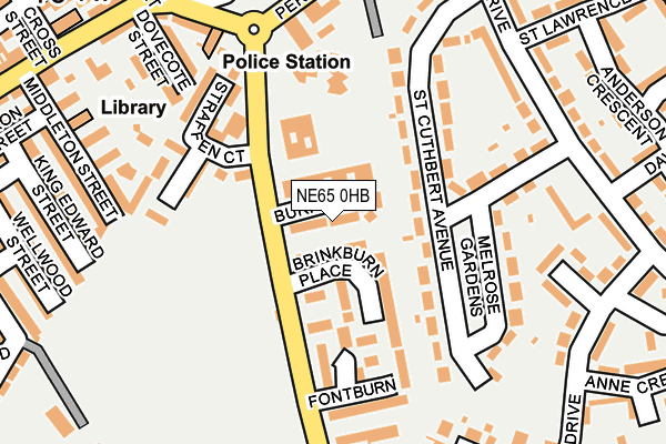 NE65 0HB map - OS OpenMap – Local (Ordnance Survey) NE65 0HB map - OS OpenMap – Local (Ordnance Survey)