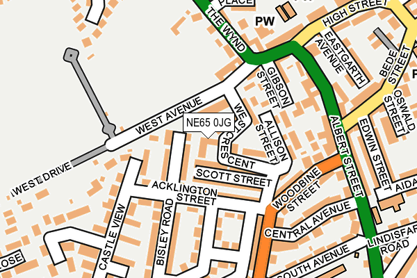 NE65 0JG map - OS OpenMap – Local (Ordnance Survey) NE65 0JG map - OS OpenMap – Local (Ordnance Survey)