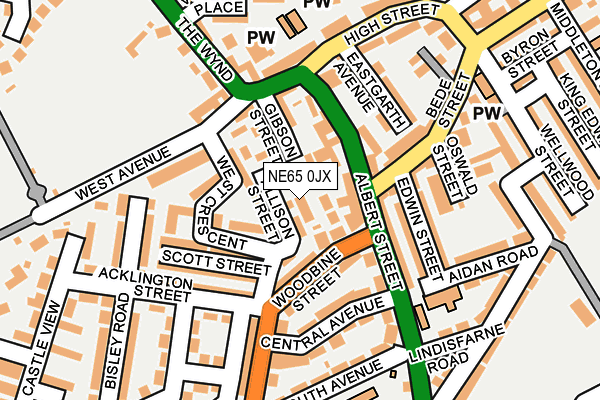 NE65 0JX map - OS OpenMap – Local (Ordnance Survey) NE65 0JX map - OS OpenMap – Local (Ordnance Survey)