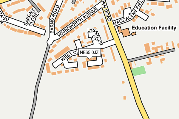 NE65 0JZ map - OS OpenMap – Local (Ordnance Survey) NE65 0JZ map - OS OpenMap – Local (Ordnance Survey)
